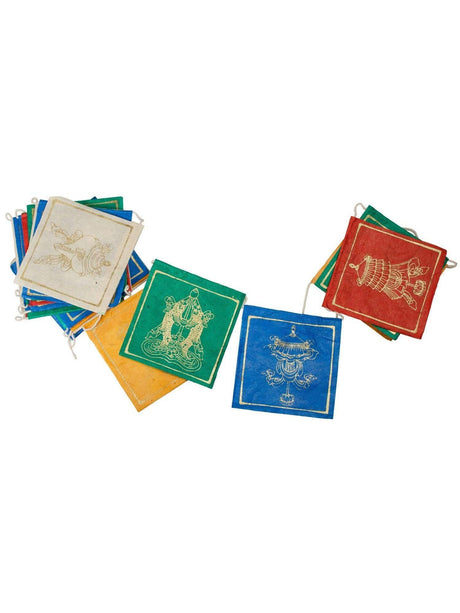 Prayer Flags Lucky Signs Small Paper Prayer Flags - 8 ft long
