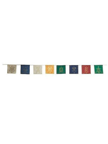 Lucky Signs Small Paper Prayer Flags - 8 ft long