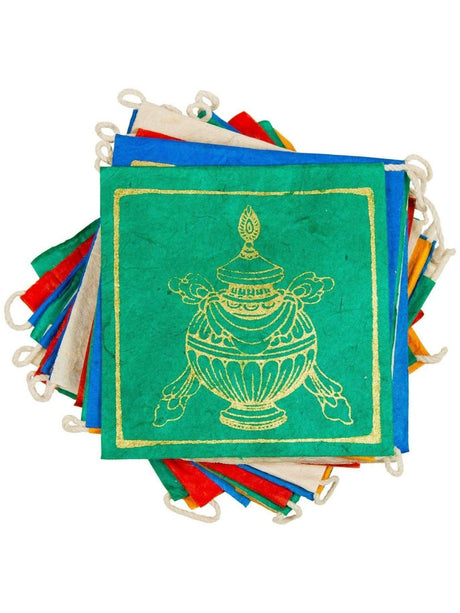 Prayer Flags Lucky Signs Small Paper Prayer Flags - 8 ft long