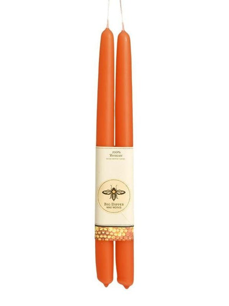 Pumpkin Beeswax Hand Dipped 12" Tapers