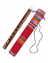 Quenas Red Song of the Andes Peruvian Quena Flute Wood w/Case