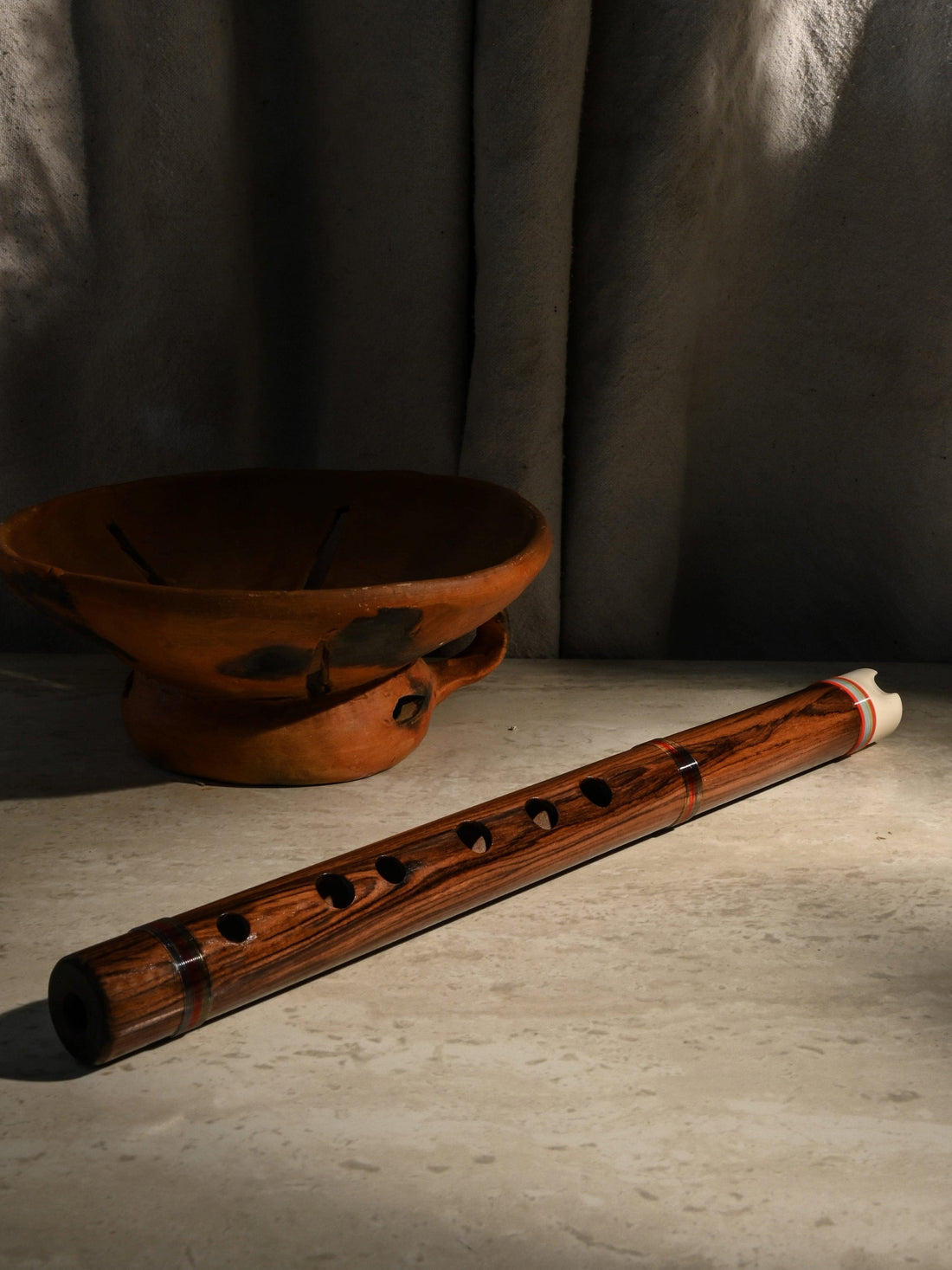 Song of the Andes Peruvian Quena Flute Wood w/Case mm11004Black
