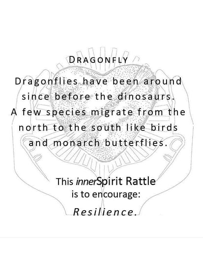 Raku Rattles Raku Heart Rattle | mmr040-Dragonfly