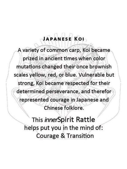 Raku Rattles Raku Heart Rattle | mmr040-Japanese Koi