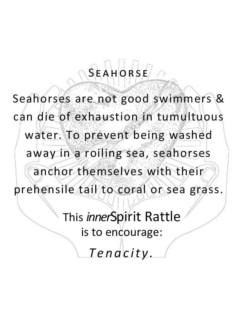 Raku Rattles Raku Square Rattle mmr041-Seahorse