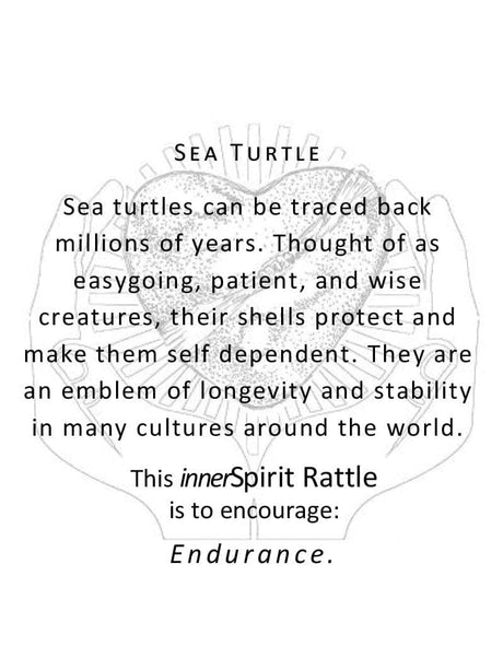 Raku Rattles Raku Square Rattle mmr041-Sea Turtle