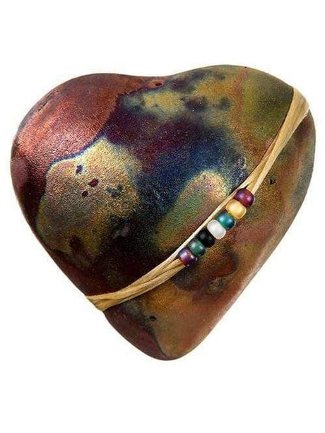 Raku Rattles Smooth Heart Raku Heart Rattle