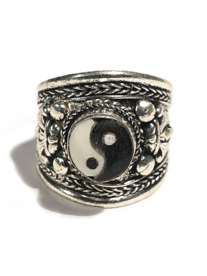 Tibetan Dorje Yin Yang Finger Ring j0339 Shamans Market
