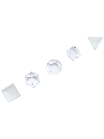 Sacred Geometry Set Quartz Crystal - 5 piece
