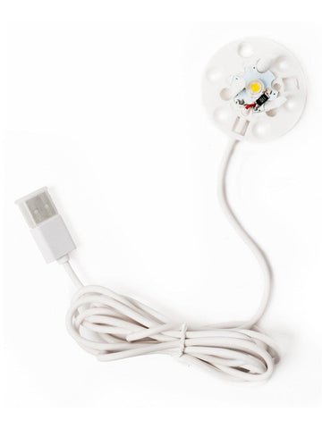 White LED Replacement Base with USB Plug