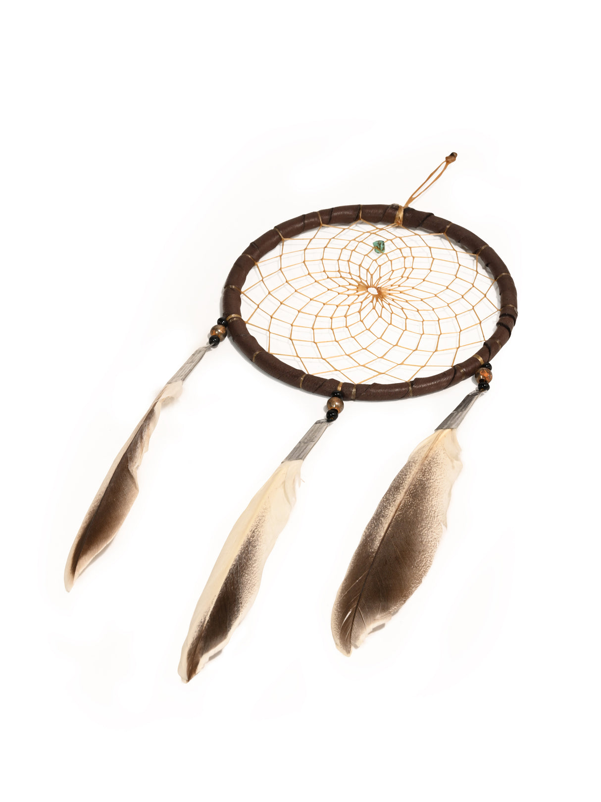 Turquoise Stone Dreamcatcher | si0374-Chocolate-Black