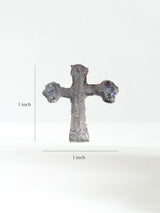 Small Lead Cross Charm