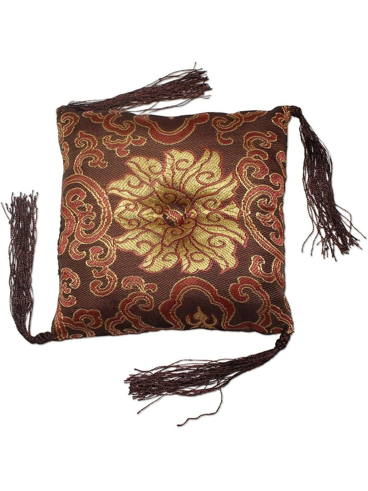 Singing Bowl Cushions Brown 5 inch Lotus Singing Bowl Cushion