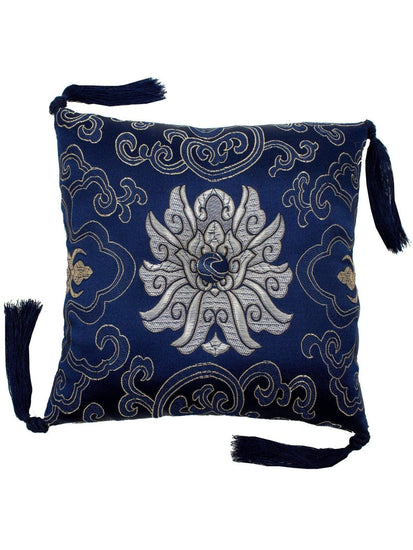 Singing Bowl Cushions Dark Blue 7 Inch Lotus Singing Bowl Cushion, Handmade Certified Fair Trade
