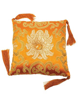 Singing Bowl Cushions Orange 7 Inch Lotus Singing Bowl Cushion, Handmade Certified Fair Trade