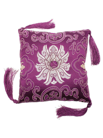 7 Inch Lotus Singing Bowl Cushion, Handmade Certified Fair Trade | tc-54-Purple