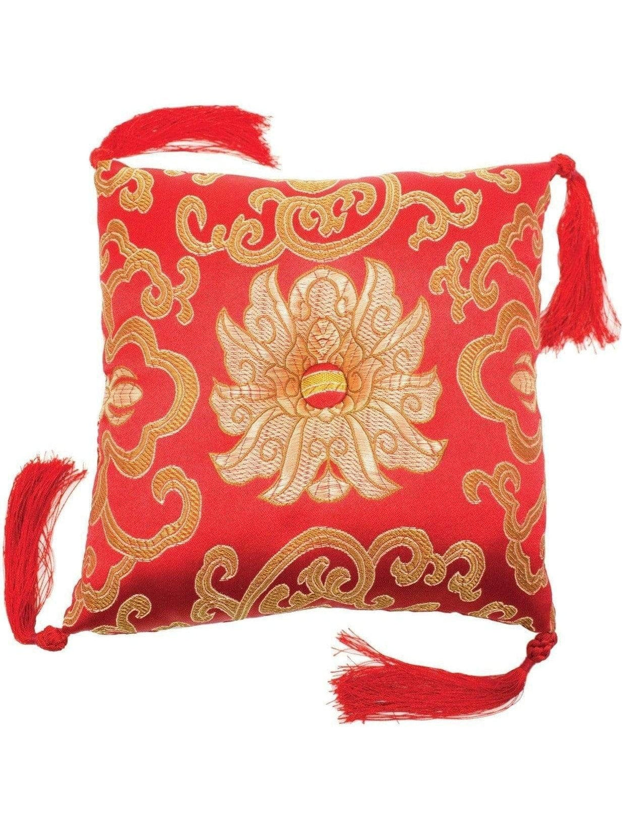 Singing Bowl Cushions Red 5 inch Lotus Singing Bowl Cushion