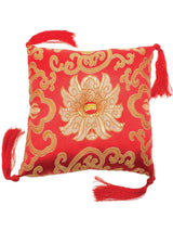 Singing Bowl Cushions Red 7 Inch Lotus Singing Bowl Cushion, Handmade Certified Fair Trade