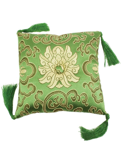 Singing Bowl Cushions Sage 7 Inch Lotus Singing Bowl Cushion, Handmade Certified Fair Trade