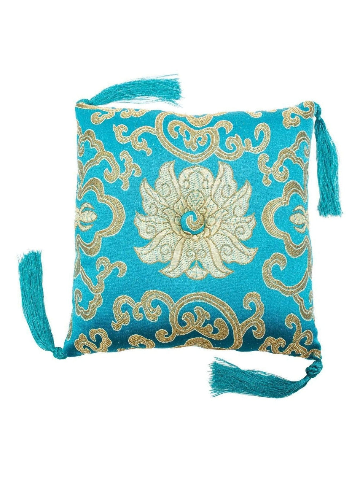 Singing Bowl Cushions Turquoise 5 inch Lotus Singing Bowl Cushion