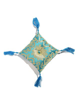 7 Inch Lotus Singing Bowl Cushion, Handmade Certified Fair Trade | tc-54-Turquoise