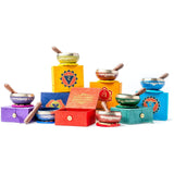 Singing Bowl Gift Set Set of Seven Chakra Singing Bowls in Boxes - 3 inch