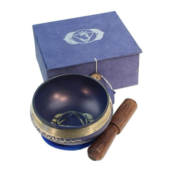 Singing Bowl Gift Set Singing Bowl Ajna Chakra Gift Box - 3 inch