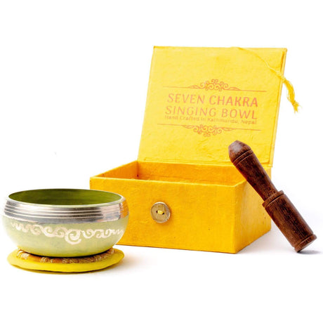 Singing Bowl Gift Set Singing Bowl Manipura Chakra Gift Box - 3 inch