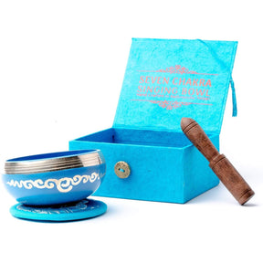 Singing Bowl Gift Set Singing Bowl Vishudda Chakra Gift Box - 3 inch