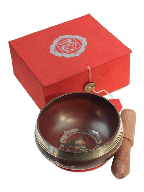 Singing Bowl Gift Sets Singing Bowl Muladhara Root Chakra Gift Box - 3 inch