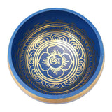 Singing Bowls Om Flower Singing Bowl - Blue - 5.5 inch