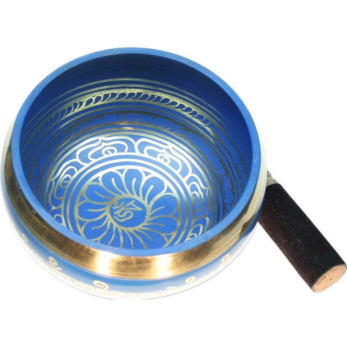 Singing Bowls Om Lotus Singing Bowl - Blue - 5.5 inch