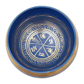 Singing Bowls Om Mane Padme Singing Bowl - Blue - 5.5 inch