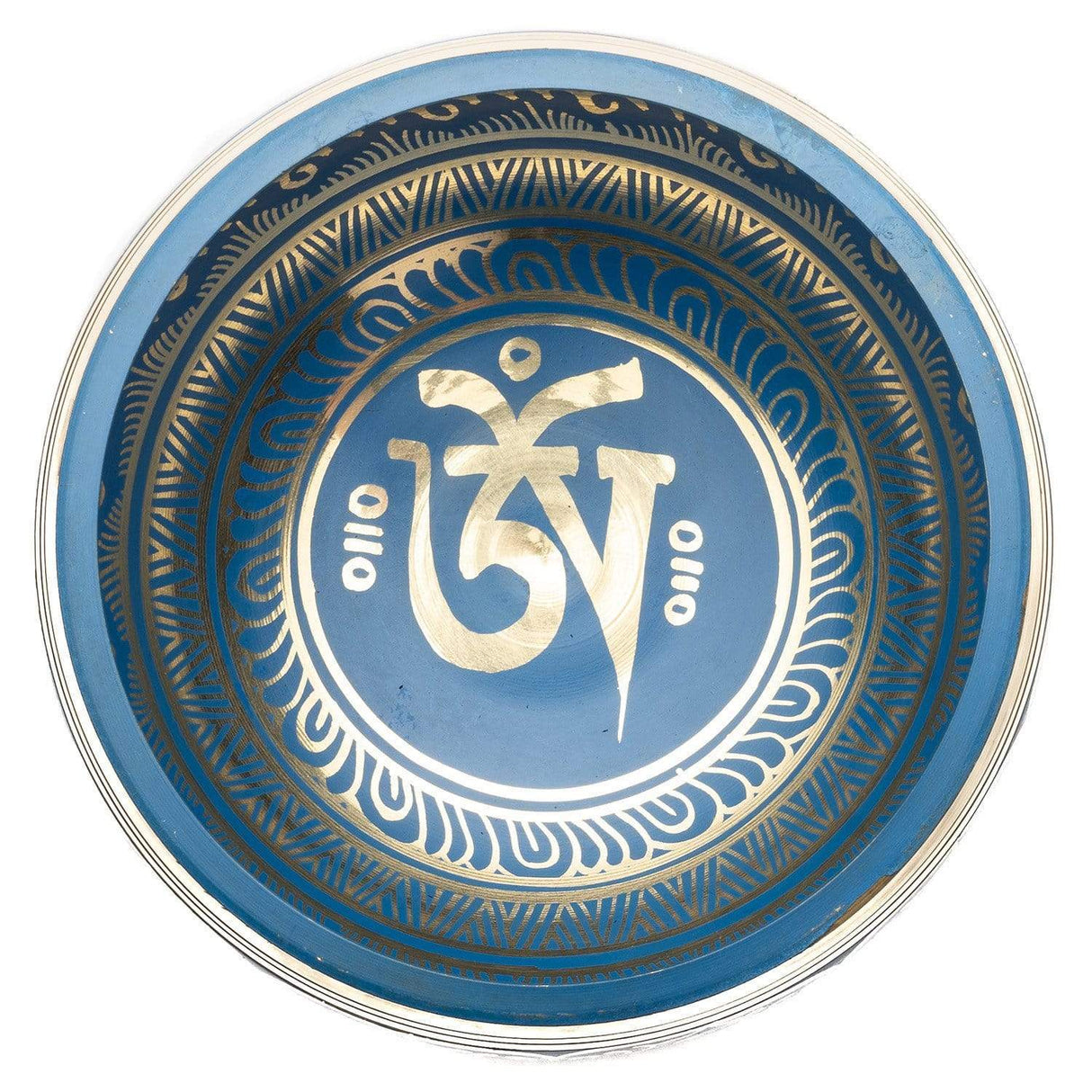 Singing Bowls Om Singing Bowl - Blue - 5.5 inch