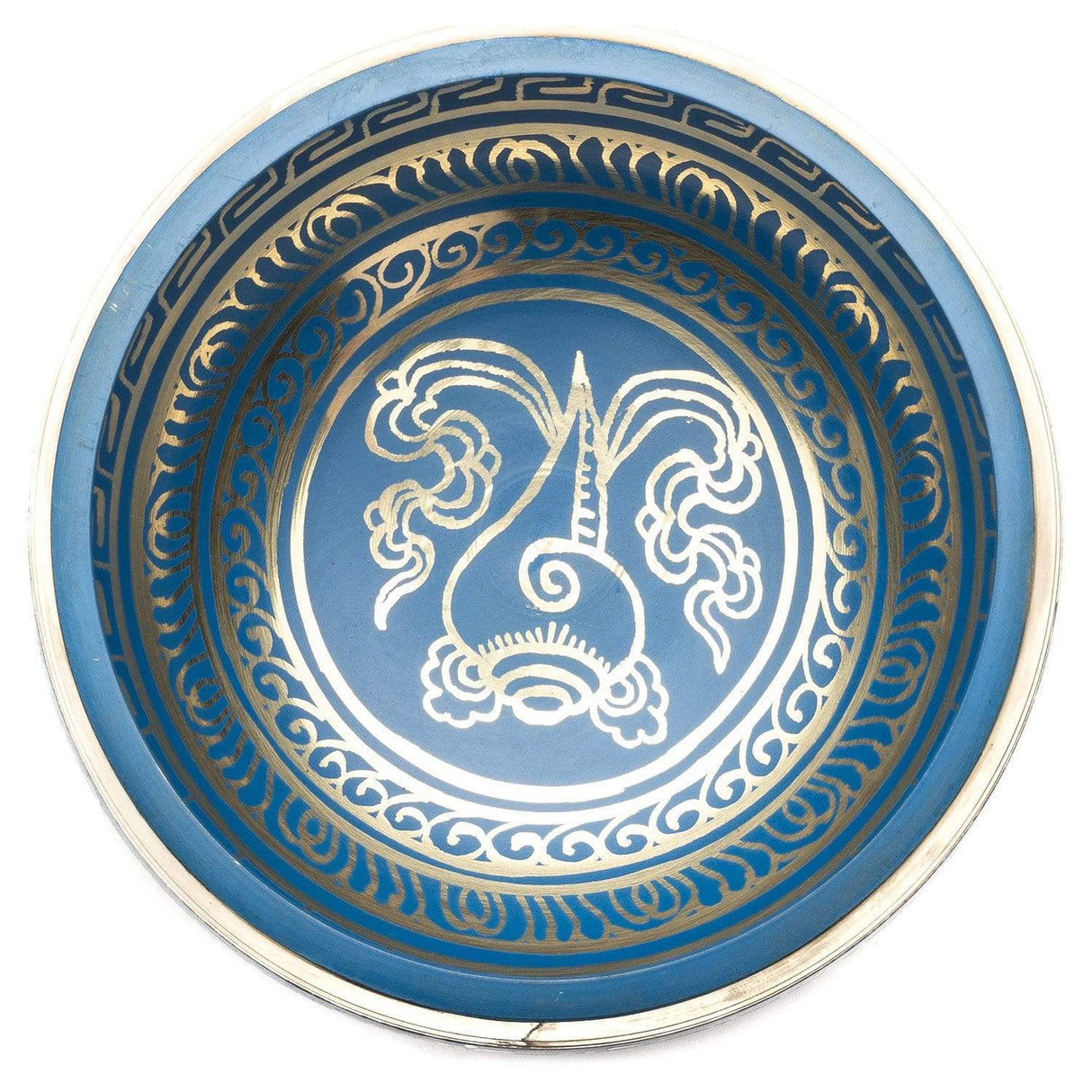 Singing Bowls Shell Singing Bowl - Blue - 5.5 inch