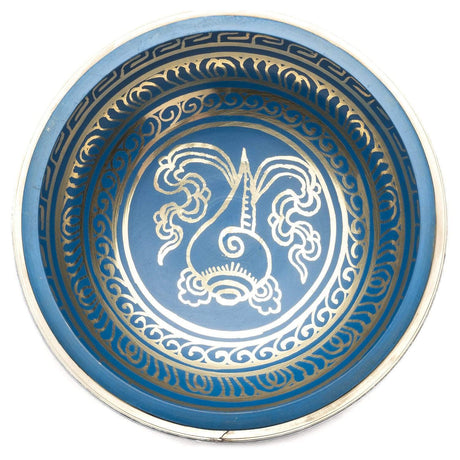 Singing Bowls Shell Singing Bowl - Blue - 5.5 inch