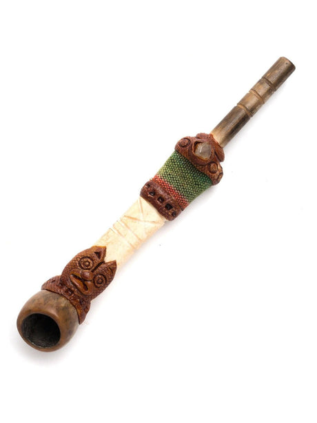 Smoking Pipe Puma / Large Peruvian Bone Smoking Pipe