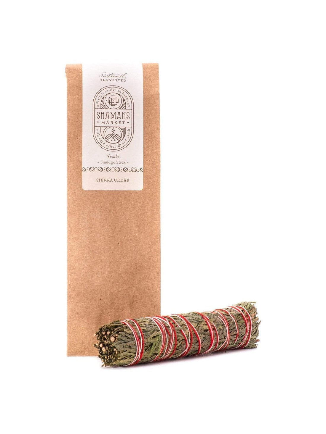 Sierra Cedar Smudge Incense Bundle Jumbo smg09j Shamans Market