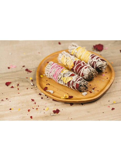 White Sage & Rose Petal Smudge Stick 2 | smg25m
