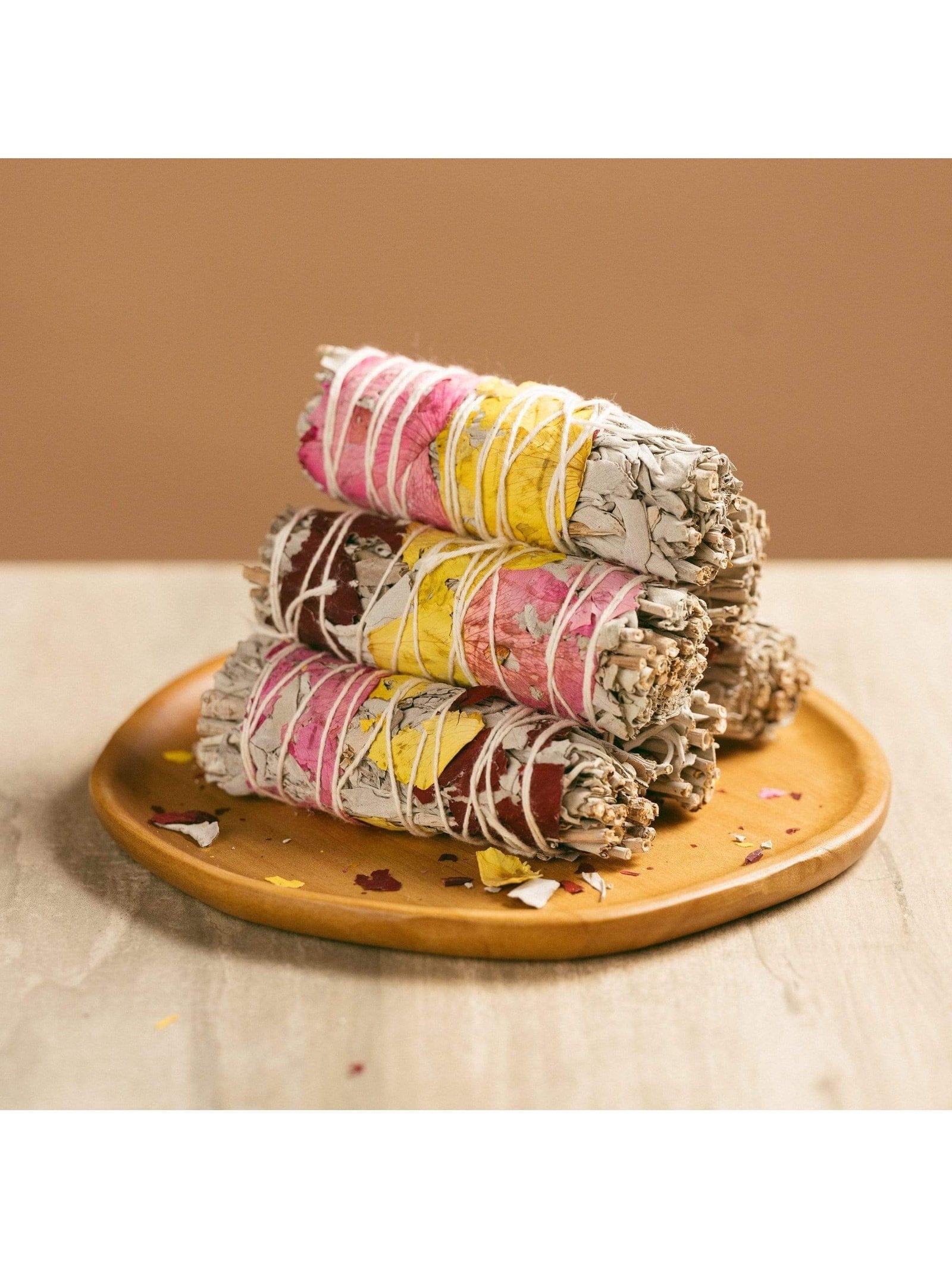 White Sage & Rose Petal Smudge Stick - Shamans Market
