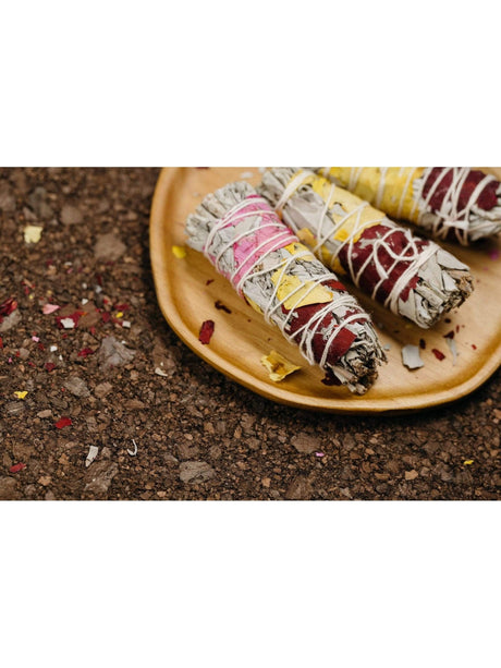 White Sage & Rose Petal Smudge Stick 3 | smg25m