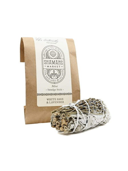 White Sage & Lavender Smudge Stick - Mini Purifying Incense For Cleansing & Relaxation