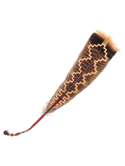 Smudging Feathers Copper Chakana Painted Feather