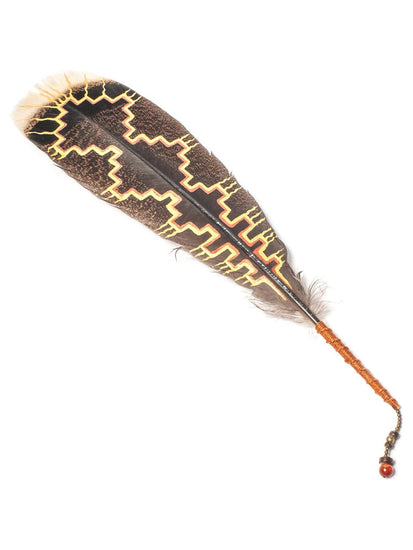 Smudging Feathers Gold Chakana Painted Feather