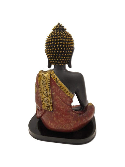 Statues Black Buddha w/ Mosaic - 9.75 inch