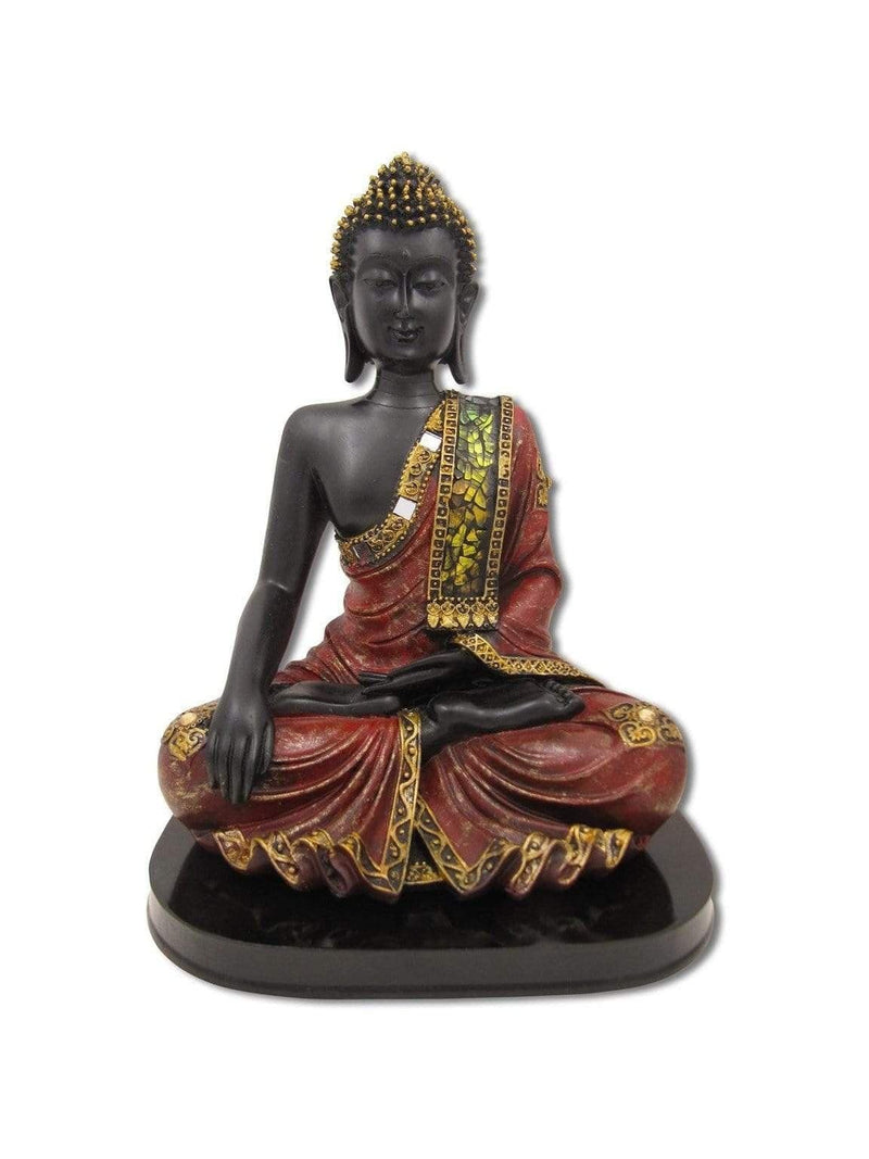 Black Buddha w/ Mosaic - 9.75 inch