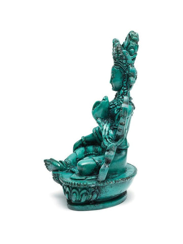 Green Tara Resin Statue - 6 in