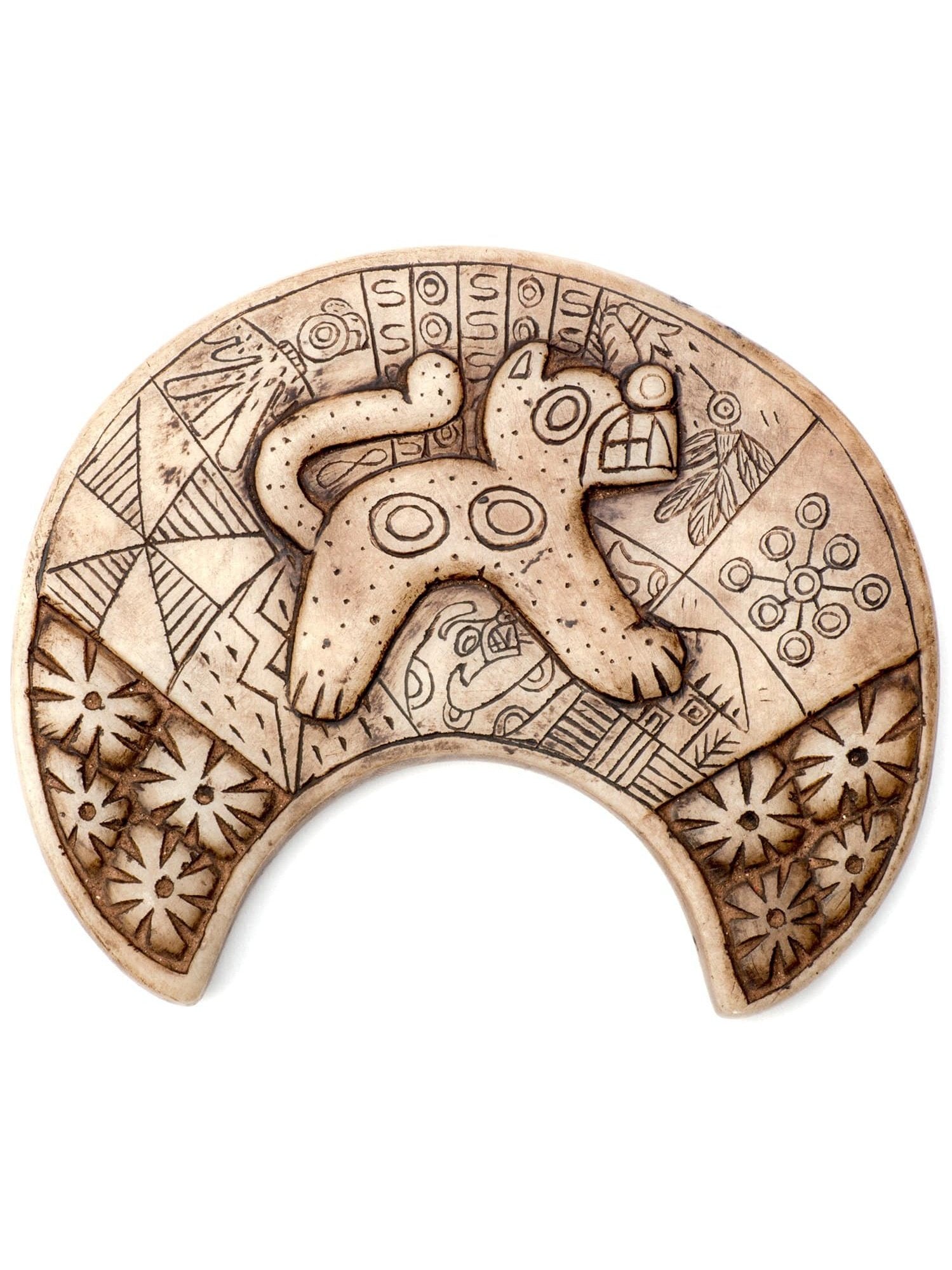 Andean Symbology Tile - Crescent Jaguar | si0049 | Shamans Market