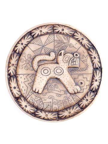Andean Symbology Tile - Jaguar - Round