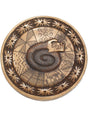 Stone Carving Andean Symbology Tile - Serpent - Round